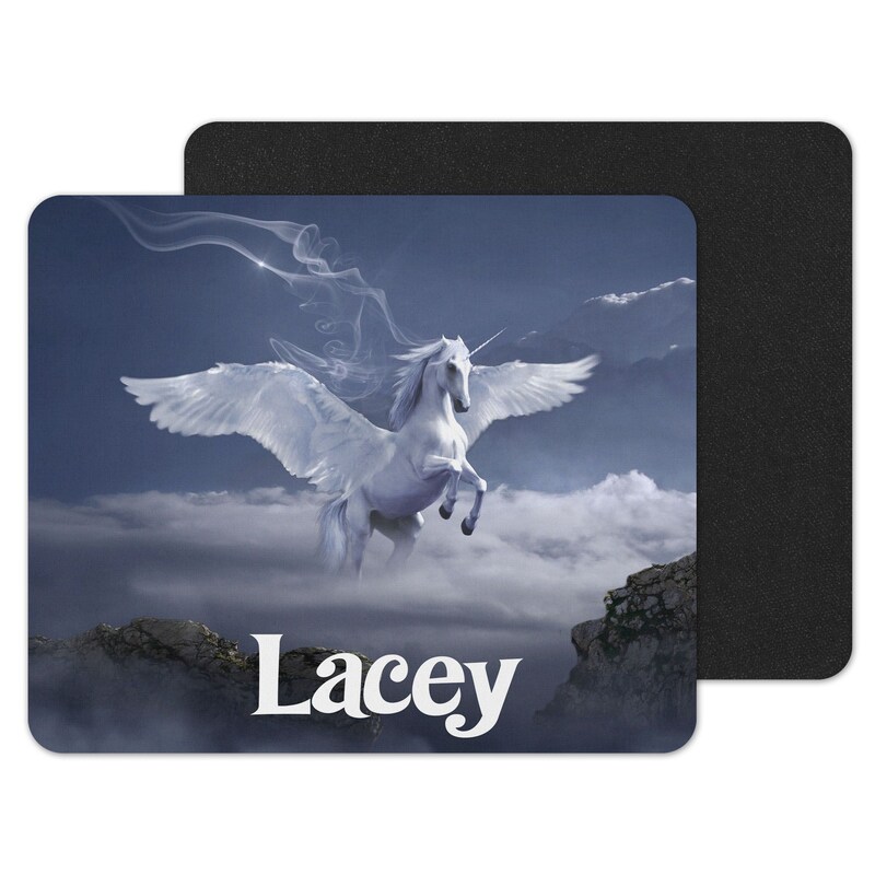 Unicorn in Clouds Custom Personalized Mouse Pad